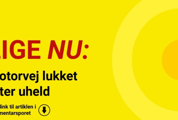 Motorvej lukket efter uheld