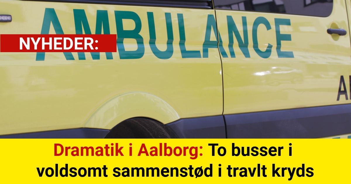 Dramatik i Aalborg: To busser i voldsomt sammenstød i travlt kryds