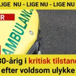 30-årig i kritisk tilstand efter voldsom ulykke