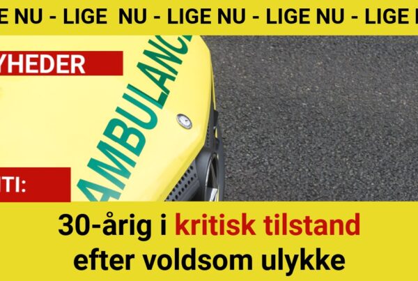 30-årig i kritisk tilstand efter voldsom ulykke