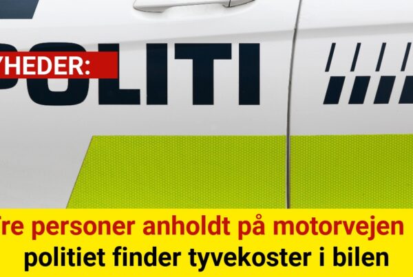 Tre personer anholdt på motorvejen – politiet finder tyvekoster i bilen