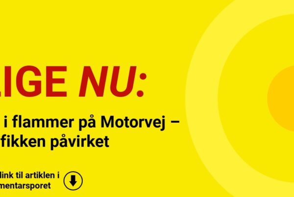 Bil i flammer på Motorvej – trafikken påvirket