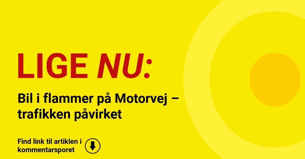 Bil i flammer på Motorvej – trafikken påvirket