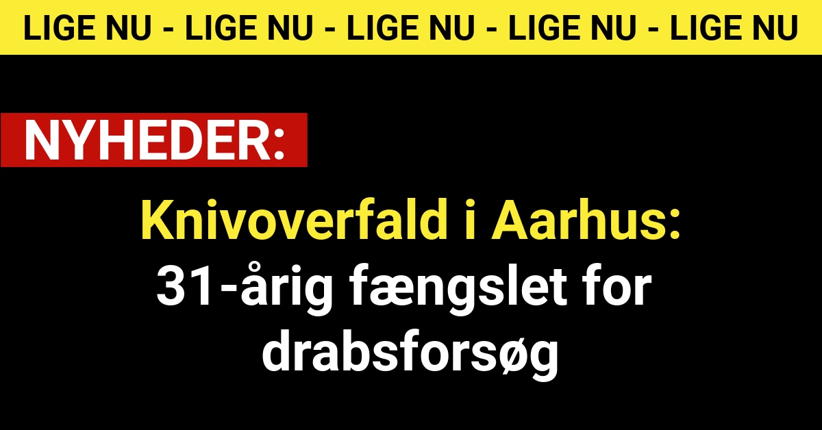Knivoverfald i Aarhus: 31-årig fængslet for drabsforsøg