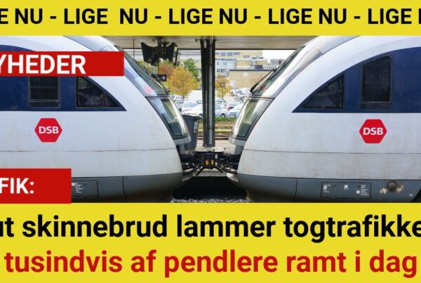 Akut skinnebrud lammer togtrafikken – tusindvis af pendlere ramt i dag