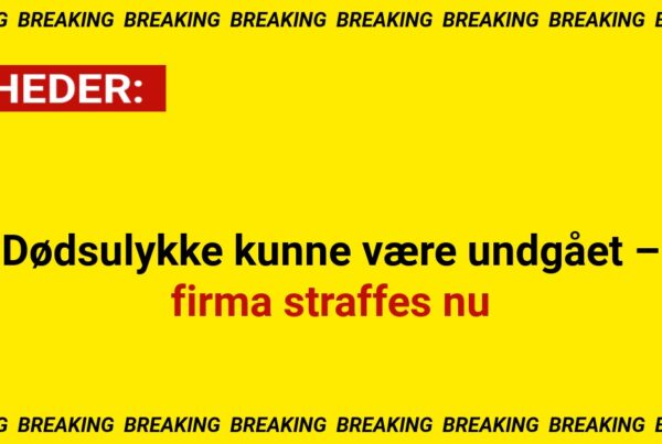 Dødsulykke kunne være undgået – firma straffes nu