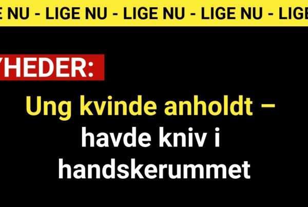 Ung kvinde anholdt – havde kniv i handskerummet