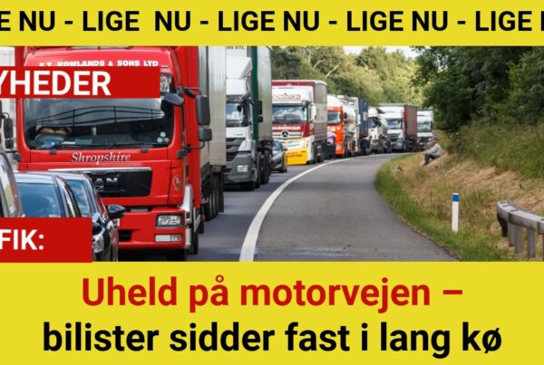 Uheld på motorvejen – bilister sidder fast i lang kø