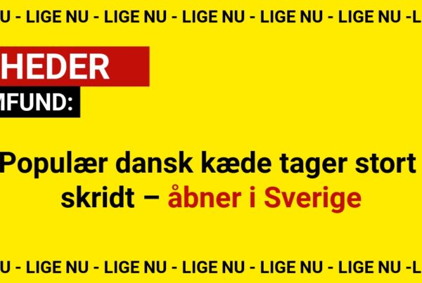 Stor nyhed: Dansk kæde åbner første restaurant i Sverige