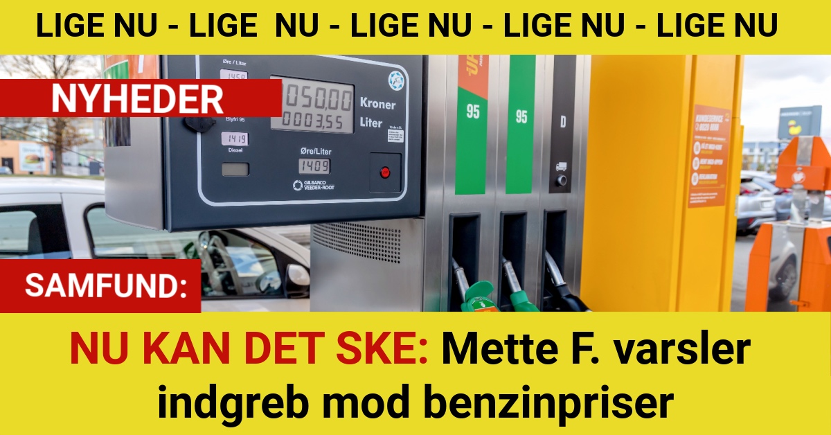 NU KAN DET SKE: Mette F. varsler indgreb mod benzinpriser