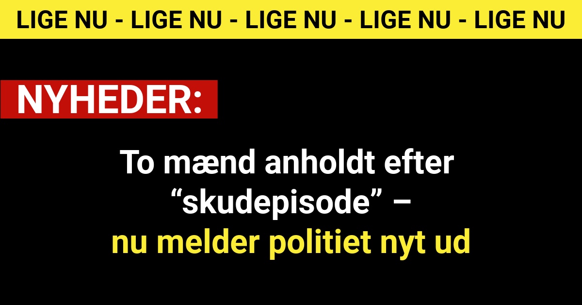 To mænd anholdt efter “skudepisode” – nu melder politiet nyt ud