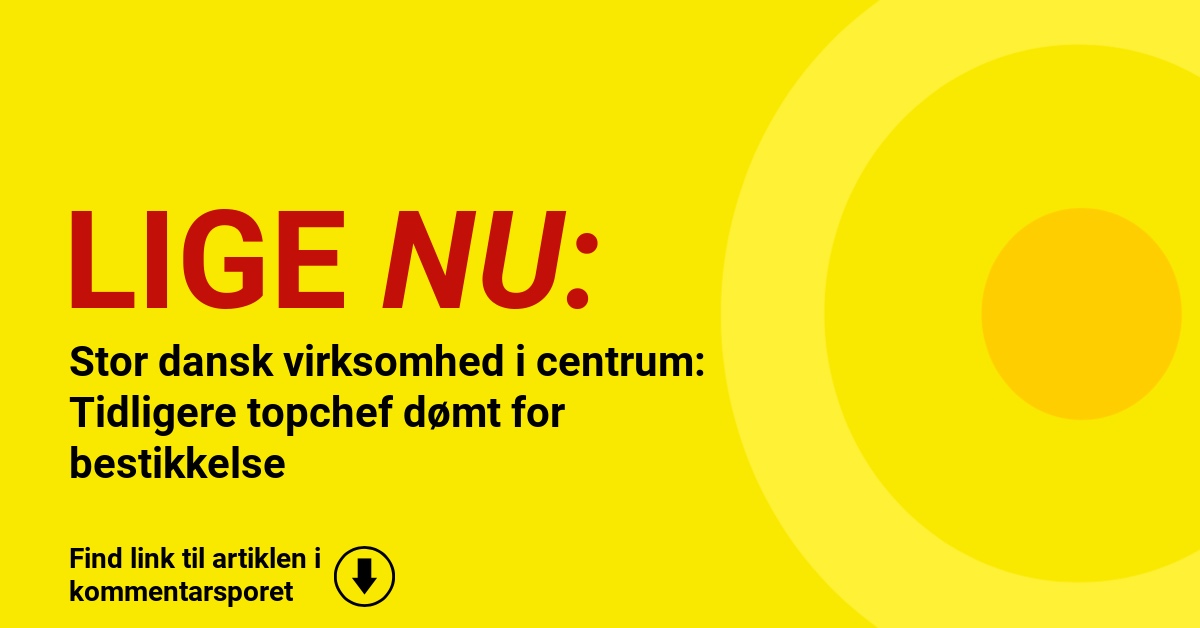 Stor dansk virksomhed i centrum: Tidligere topchef dømt for bestikkelse
