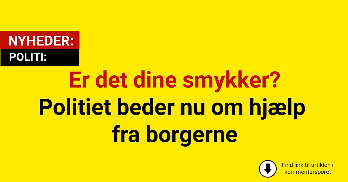 Er det dine smykker? Politiet beder nu om hjælp fra borgerne