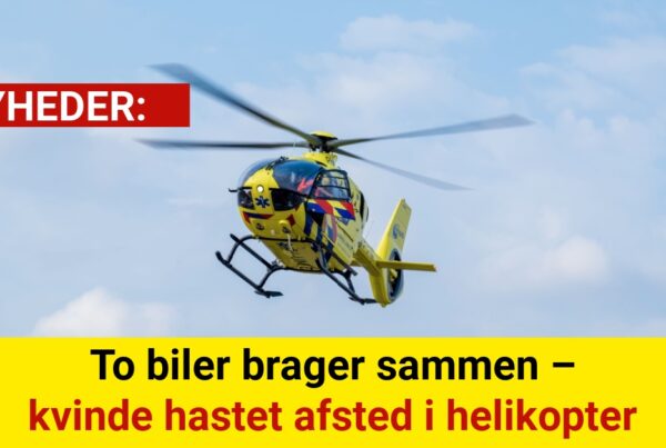 To biler brager sammen – kvinde hastet afsted i helikopter