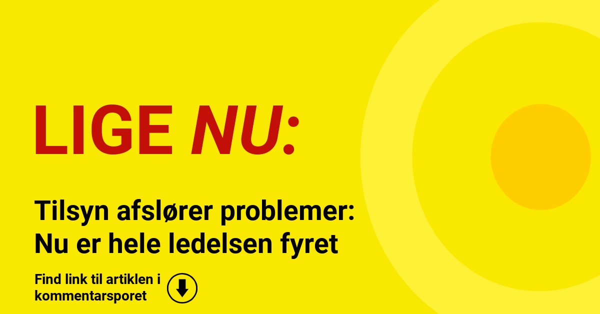 Tilsyn afslører problemer: Nu er hele ledelsen fyret