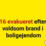 16 evakueret efter voldsom brand i boligejendom