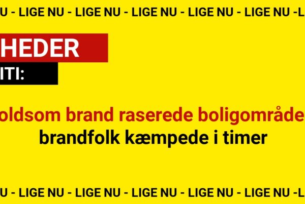 Voldsom brand raserede boligområde – brandfolk kæmpede i timer