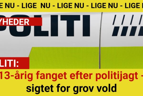 13-årig fanget efter politijagt - sigtet for grov vold