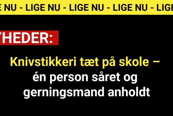 Knivstikkeri tæt på skole – én person såret og gerningsmand anholdt