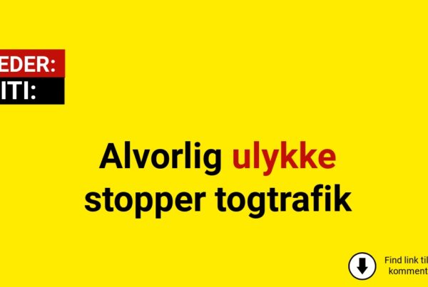 Togtrafik sat ud af spil: En person alvorligt til skade