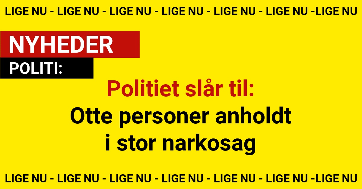 Politiet slår til: Otte personer anholdt i stor narkosag