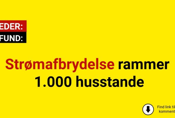 Strømafbrydelse rammer 1.000 husstande