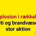 Eksplosion i rækkehus: Politi og brandvæsen i stor aktion