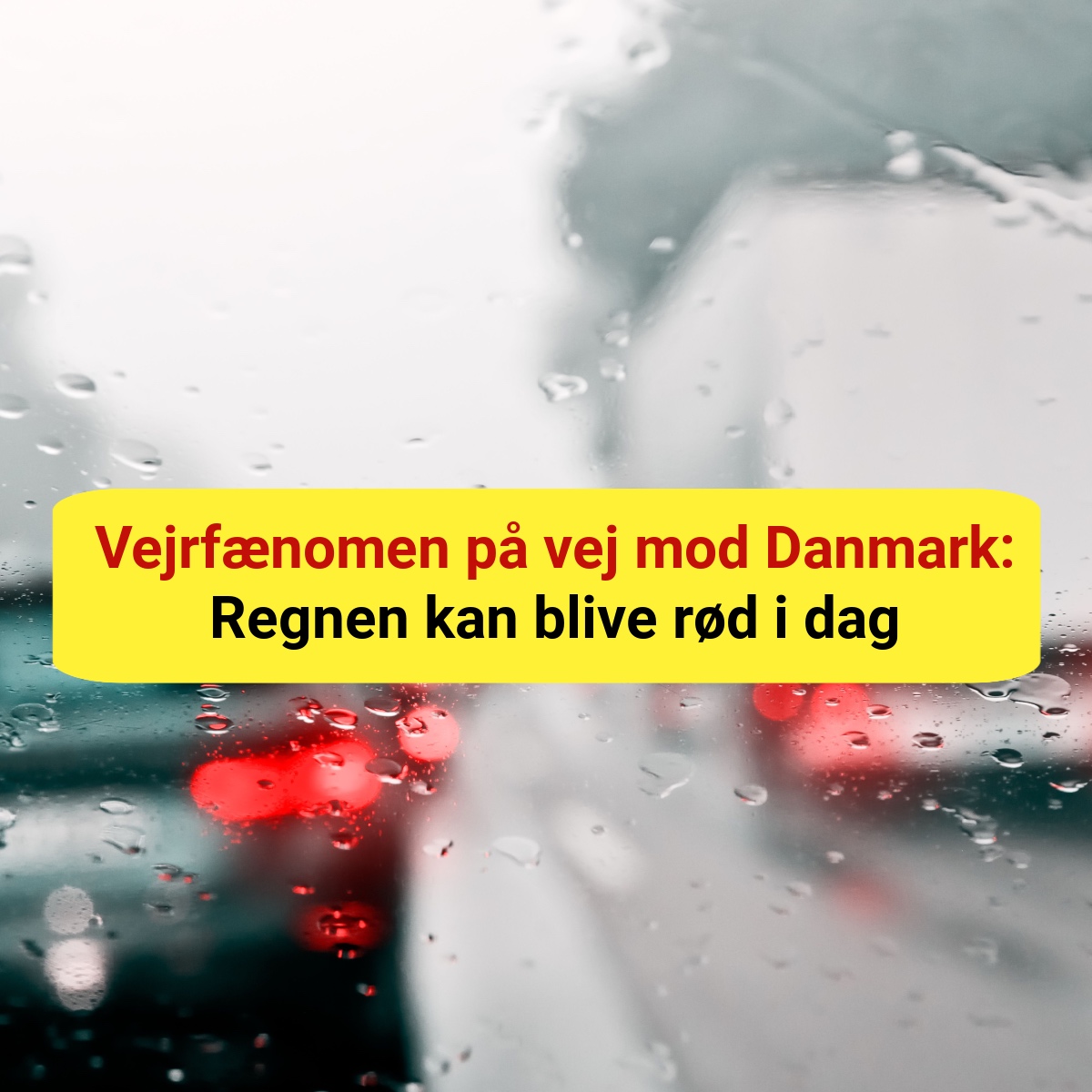 Vejrfænomen på vej mod Danmark: Regnen kan blive rød i dag