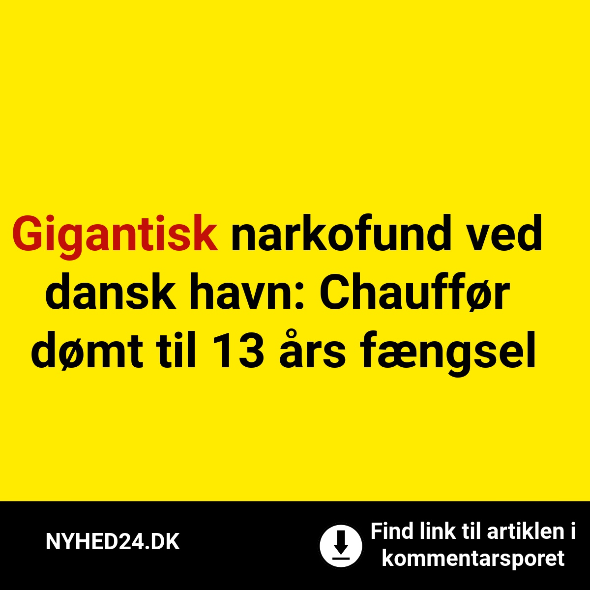 Gigantisk narkofund ved dansk havn: Chauffør dømt til 13 års fængsel