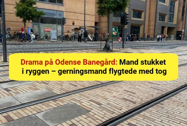 Drama på Odense Banegård: Mand stukket i ryggen – gerningsmand flygtede med tog