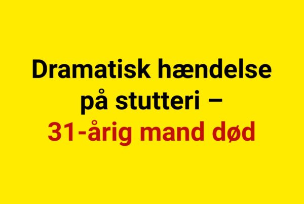 Dramatisk hændelse på stutteri – 31-årig mand død