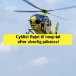 Cyklist fløjet til hospital efter alvorlig påkørsel