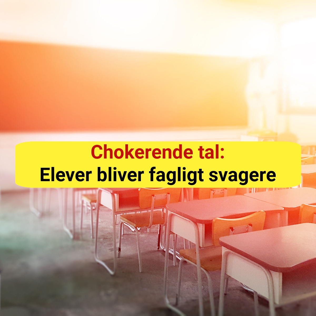 Chokerende tal: Elever bliver fagligt svagere