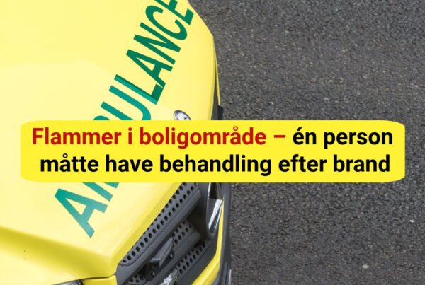 Flammer i boligområde – én person måtte have behandling efter brand