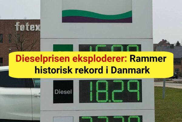 Dieselprisen eksploderer: Rammer historisk rekord i Danmark