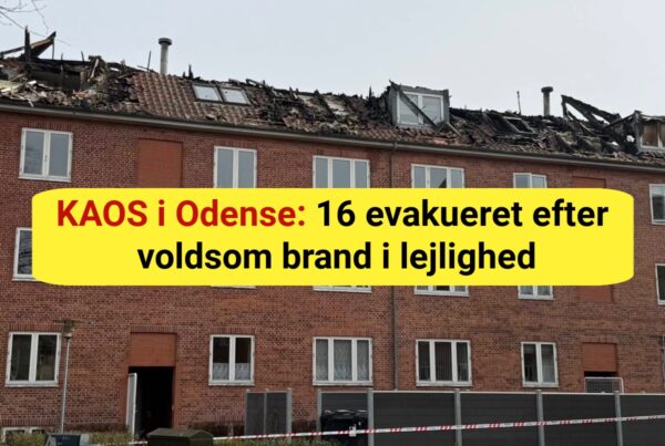 KAOS i Odense: 16 evakueret efter voldsom brand i lejlighed