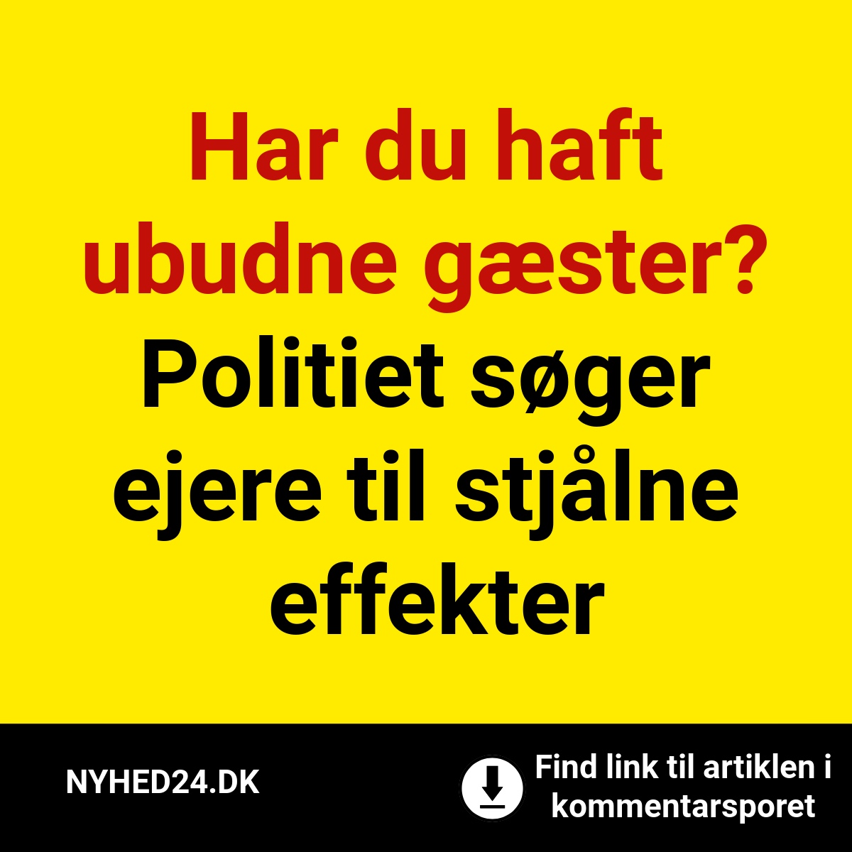 Politiet med klar opfordring: Tjek din garage NU