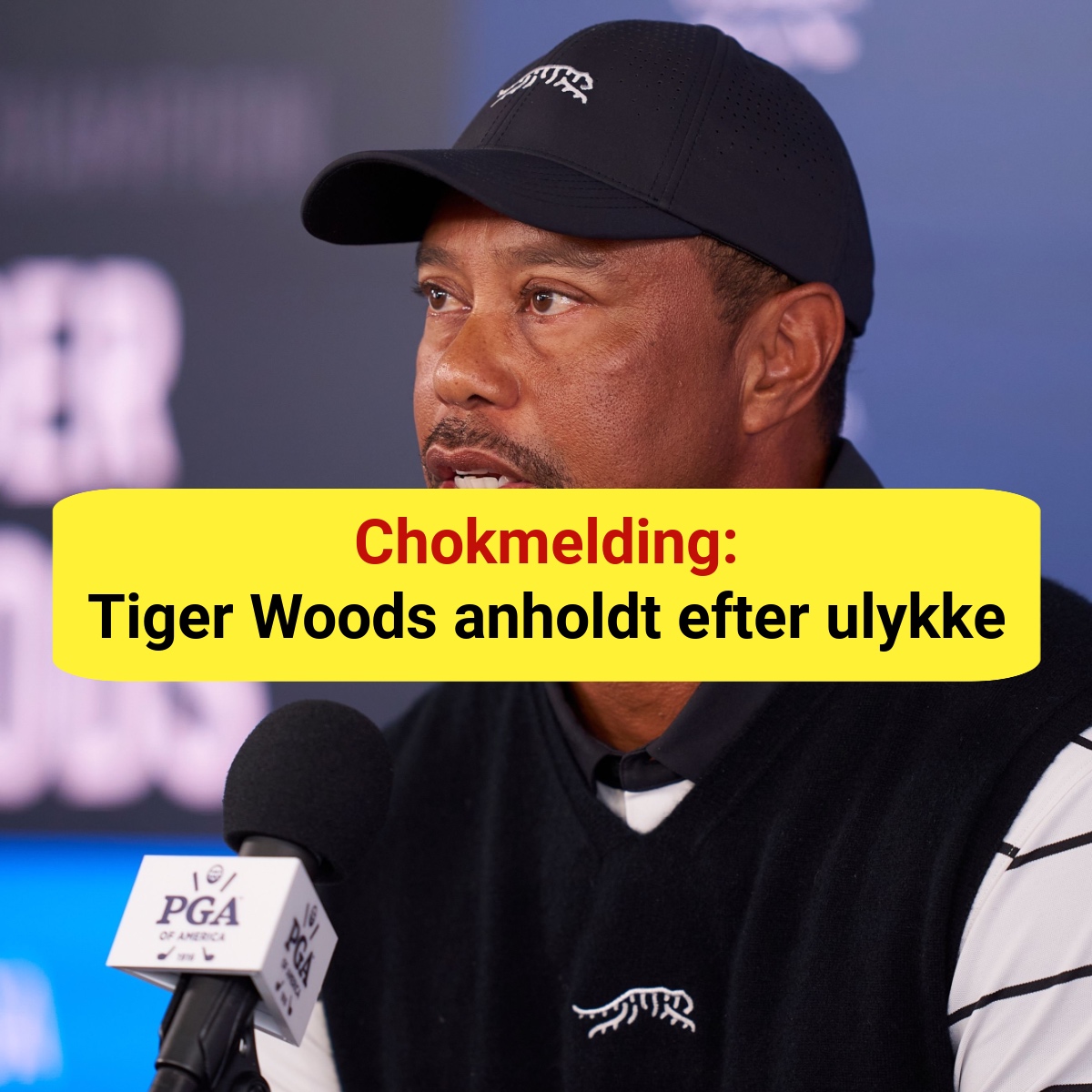 Chokmelding: Tiger Woods anholdt efter soloulykke