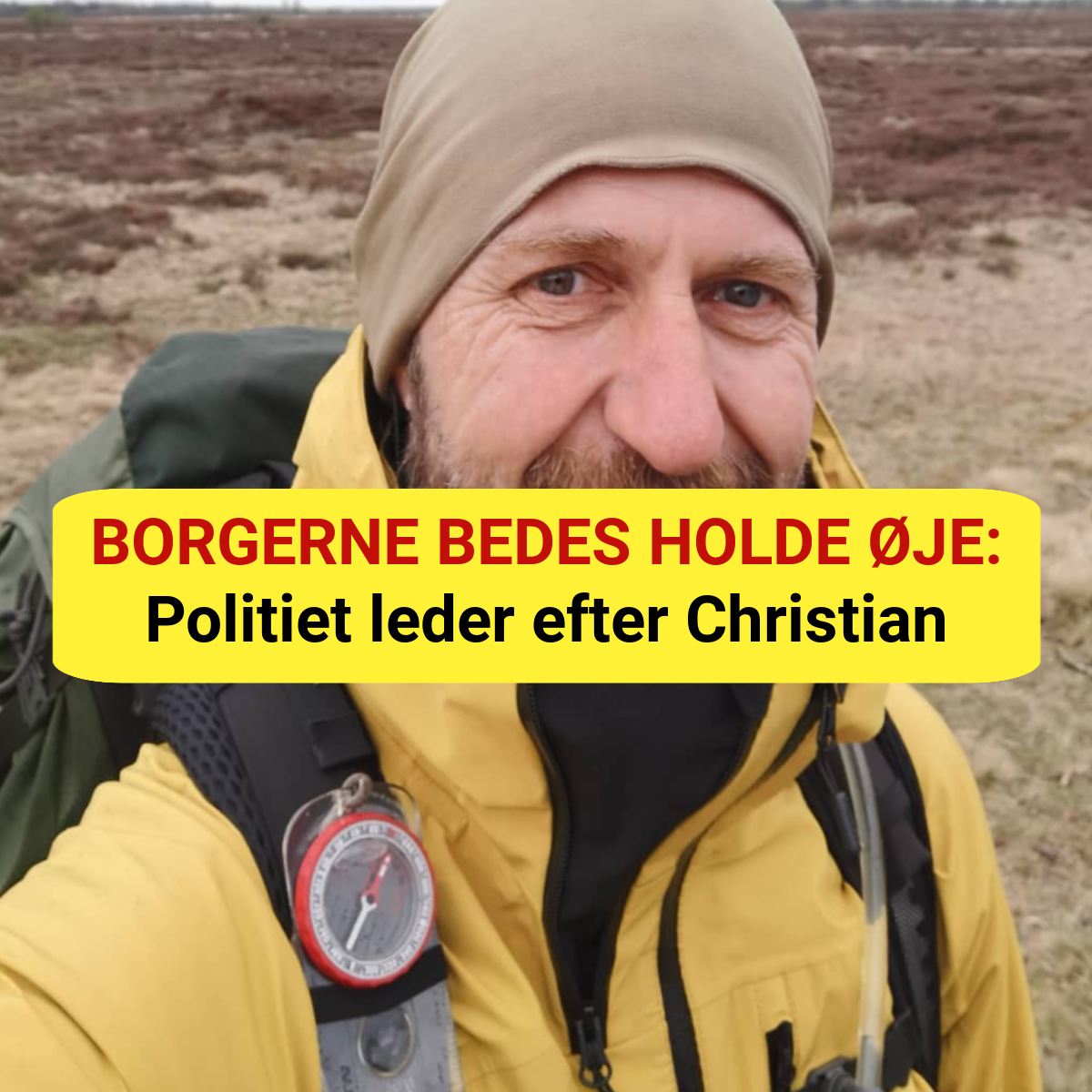 HAR DU SET CHRISTIAN? Politiet leder lige nu med helikopter
