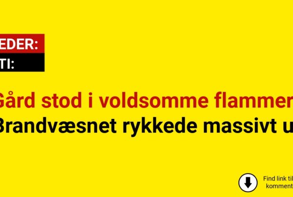 Gård stod i voldsomme flammer - Brandvæsnet rykkede massivt ud