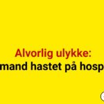 Alvorlig ulykke: Ung mand hastet på hospitalet