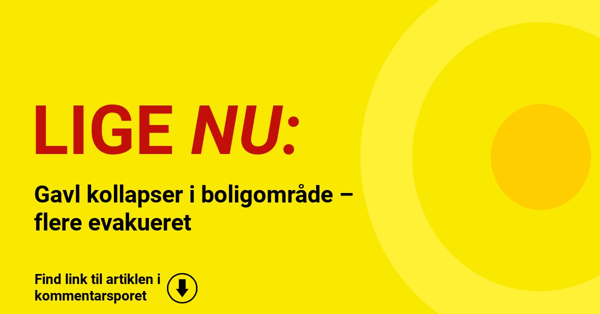 Gavl kollapser i boligområde – flere evakueret