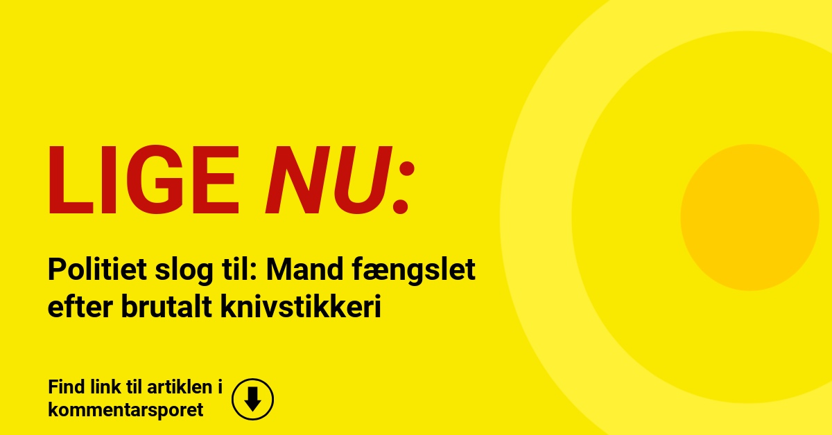 Politiet slog til: Mand fængslet efter brutalt knivstikkeri