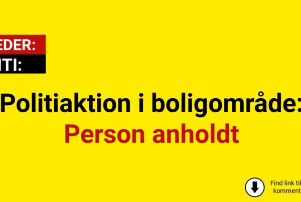 Politiaktion i boligområde: Person anholdt