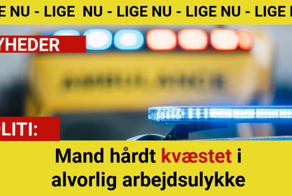 Mand hårdt kvæstet i alvorlig arbejdsulykke