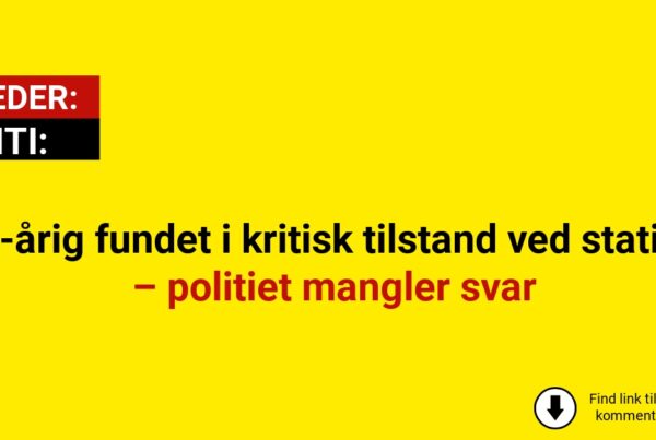 71-årig fundet i kritisk tilstand ved station – politiet mangler svar