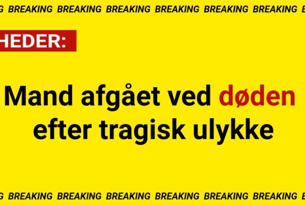 Mand afgået ved døden efter tragisk ulykke