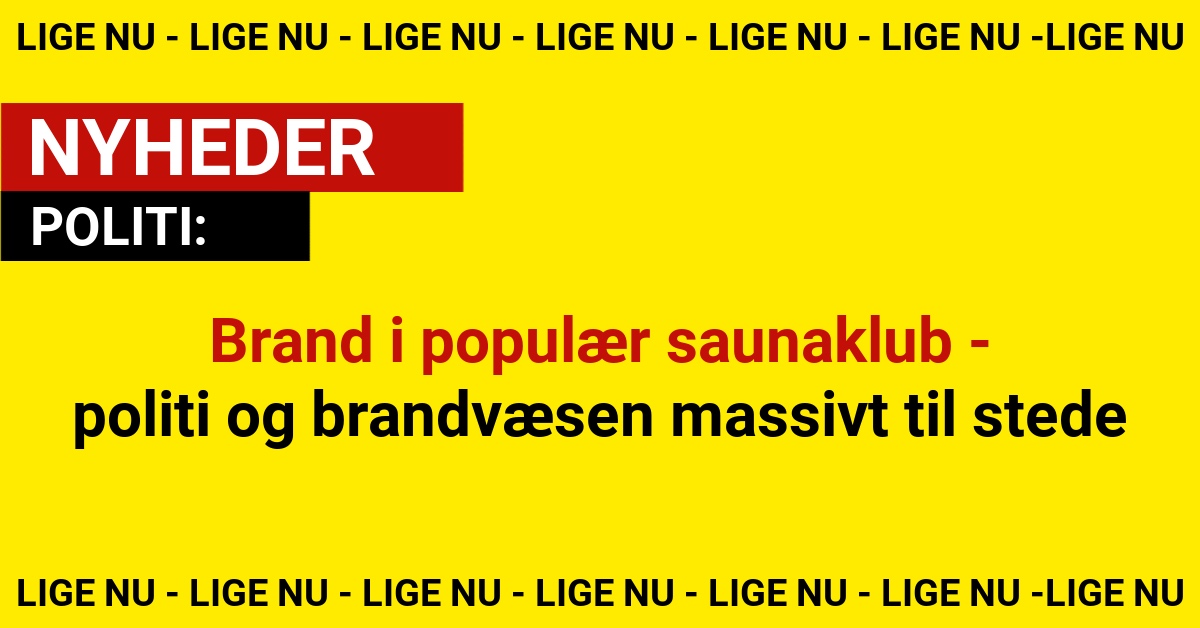 Brand i populær saunaklub - politi og brandvæsen massivt til stede