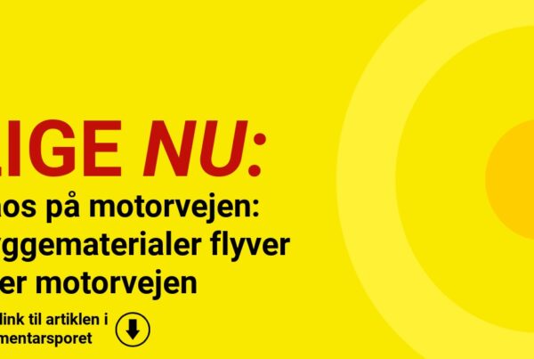 Kaos på motorvejen: Byggematerialer flyver over motorvejen