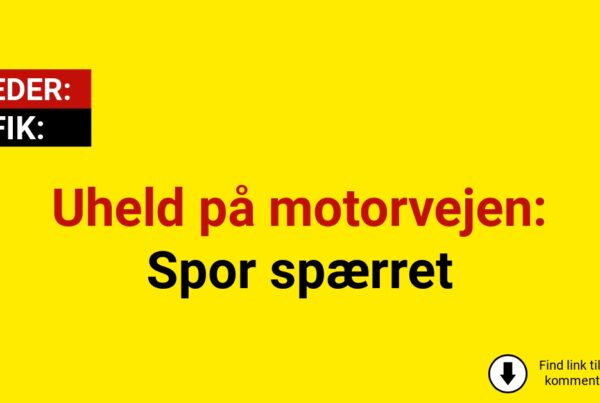 Uheld på motorvejen: Spor spærret